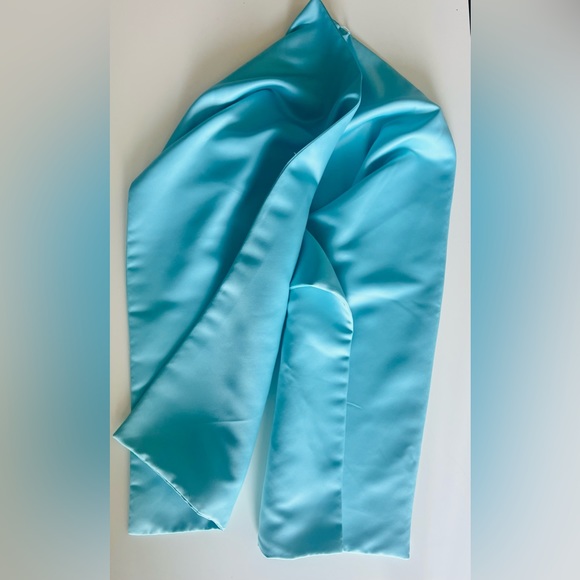 Turquoise New Prom Dress With Tag And Scarf - Picture 5 of 5